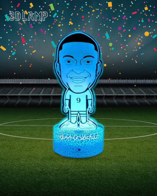 Lámpara De Mesa Kylian Mbappe Fútbol Ilusión 3d