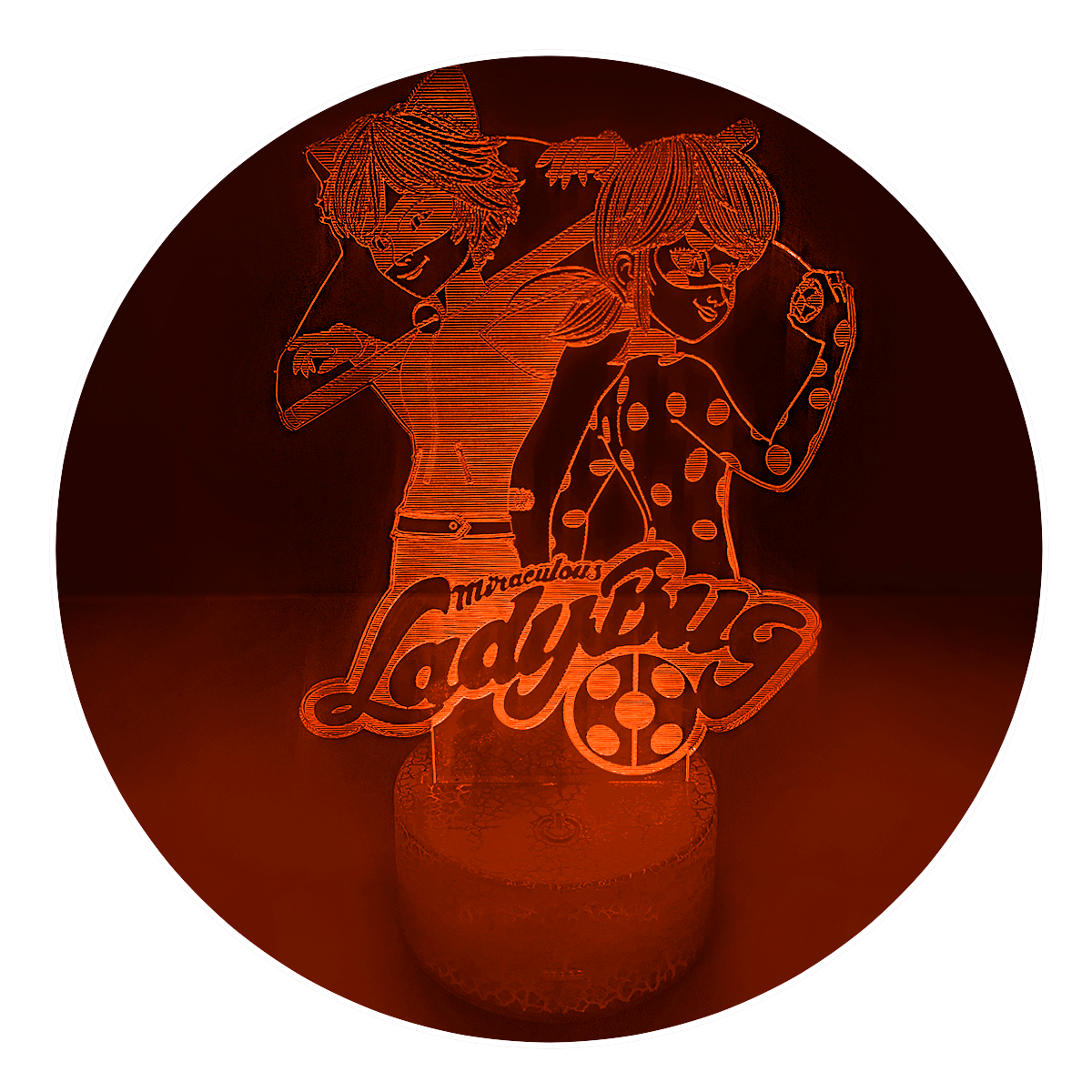 Lámpara 3D Led Miraculous Ladybug