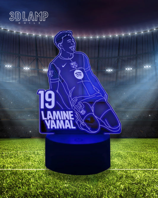 Lámpara De Mesa Lamine Yamal Fútbol Ilusión 3d