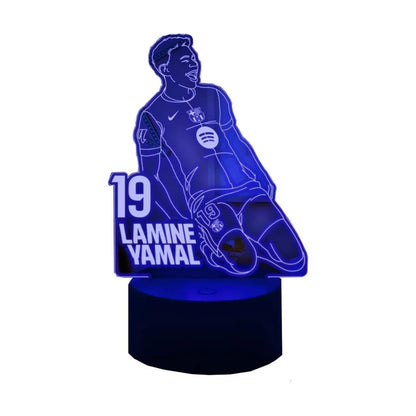 Lámpara De Mesa Lamine Yamal Fútbol Ilusión 3d