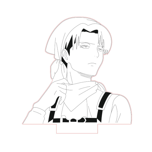 Lámpara 3D Led Levi Ackerman Shingeki No Kyojin