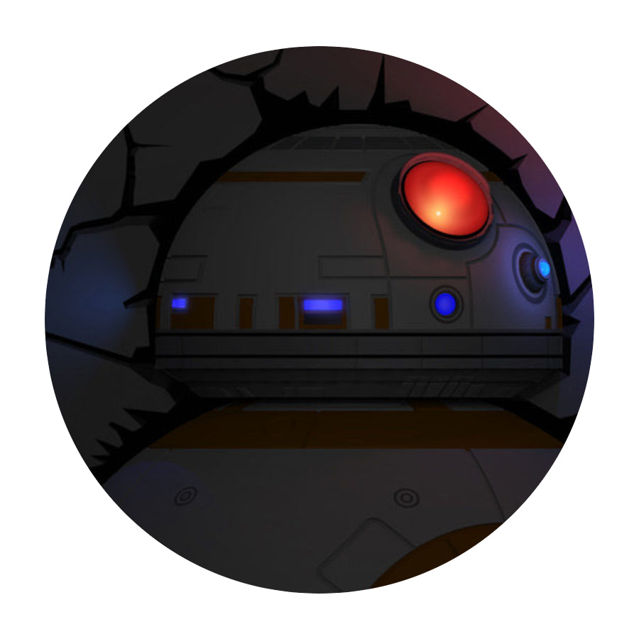 Lámpara Aplique Mural 3D Deco Star Wars BB8