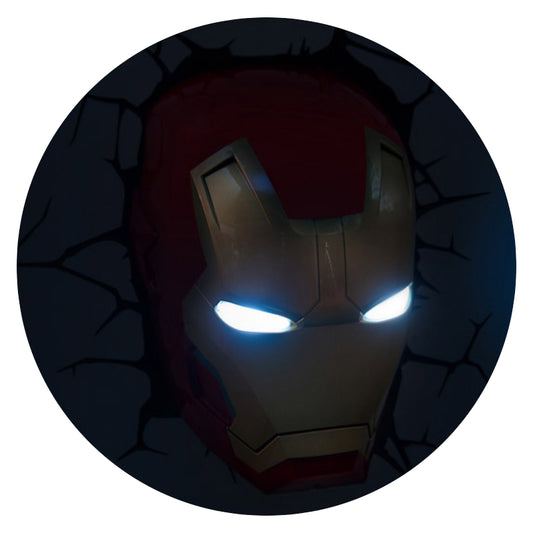Lámpara Aplique Mural 3D Deco Marvel Iron Man