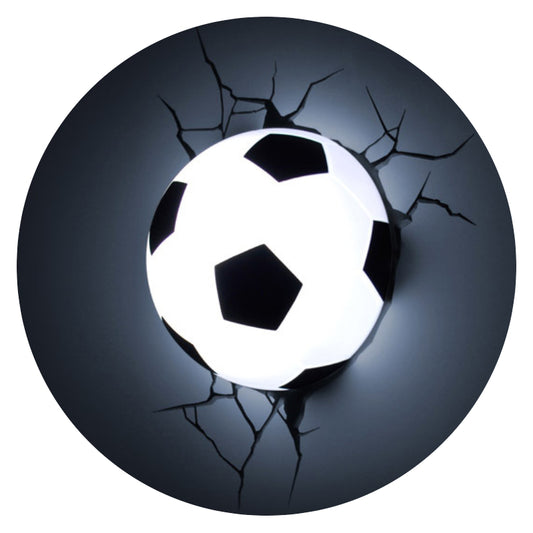 Lámpara Aplique Mural 3D Deco Balón de Fútbol