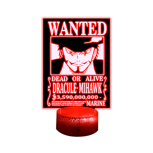 Lámpara 3D Led Decorativa Mihawk Wanted