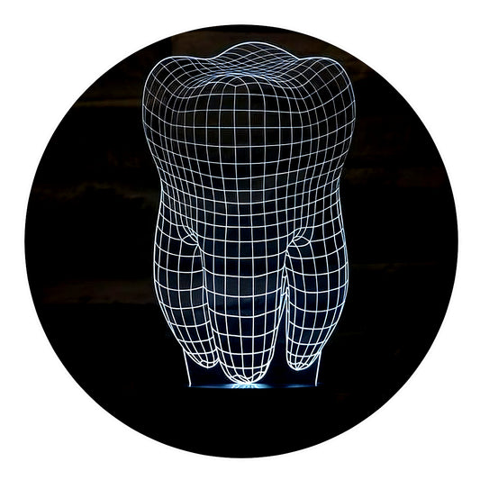 Lámpara 3D Led Diente Odontología Dentista