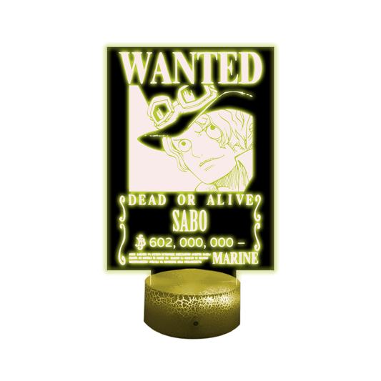 Lámpara 3D Led Decorativa Sabo Wanted