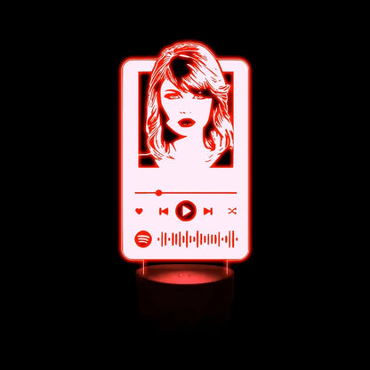 Lámpara de Mesa Taylor Swift Spotify Ilusión 3d