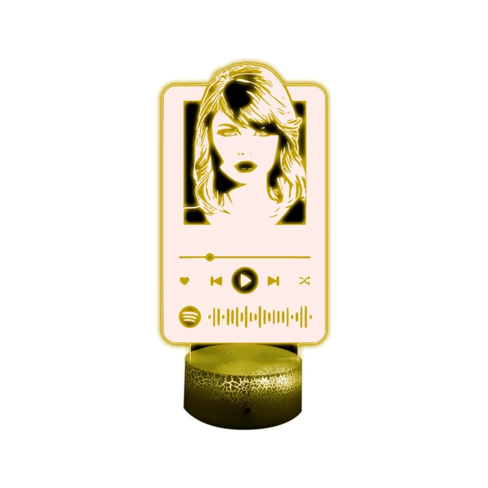 Lámpara de Mesa Taylor Swift Spotify Ilusión 3d