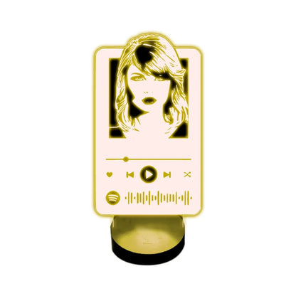 Lámpara de Mesa Taylor Swift Spotify Ilusión 3d