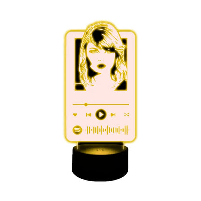 Lámpara de Mesa Taylor Swift Spotify Ilusión 3d