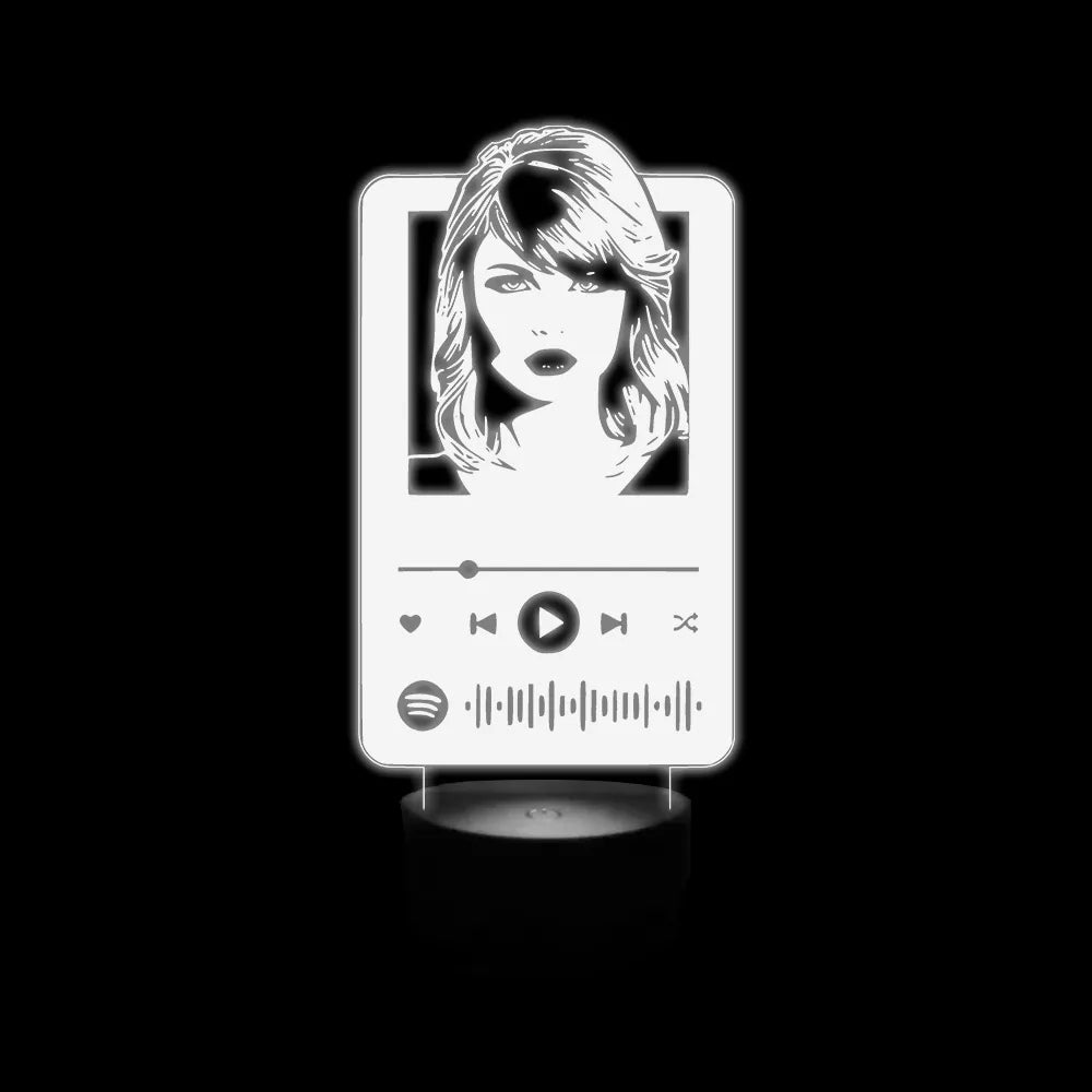 Lámpara de Mesa Taylor Swift Spotify Ilusión 3d