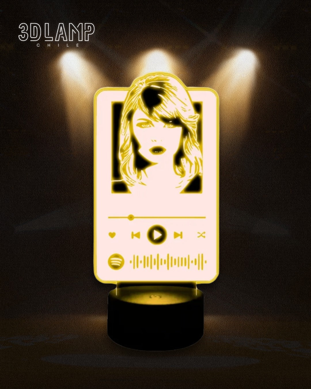 Lámpara de Mesa Taylor Swift Spotify Ilusión 3d