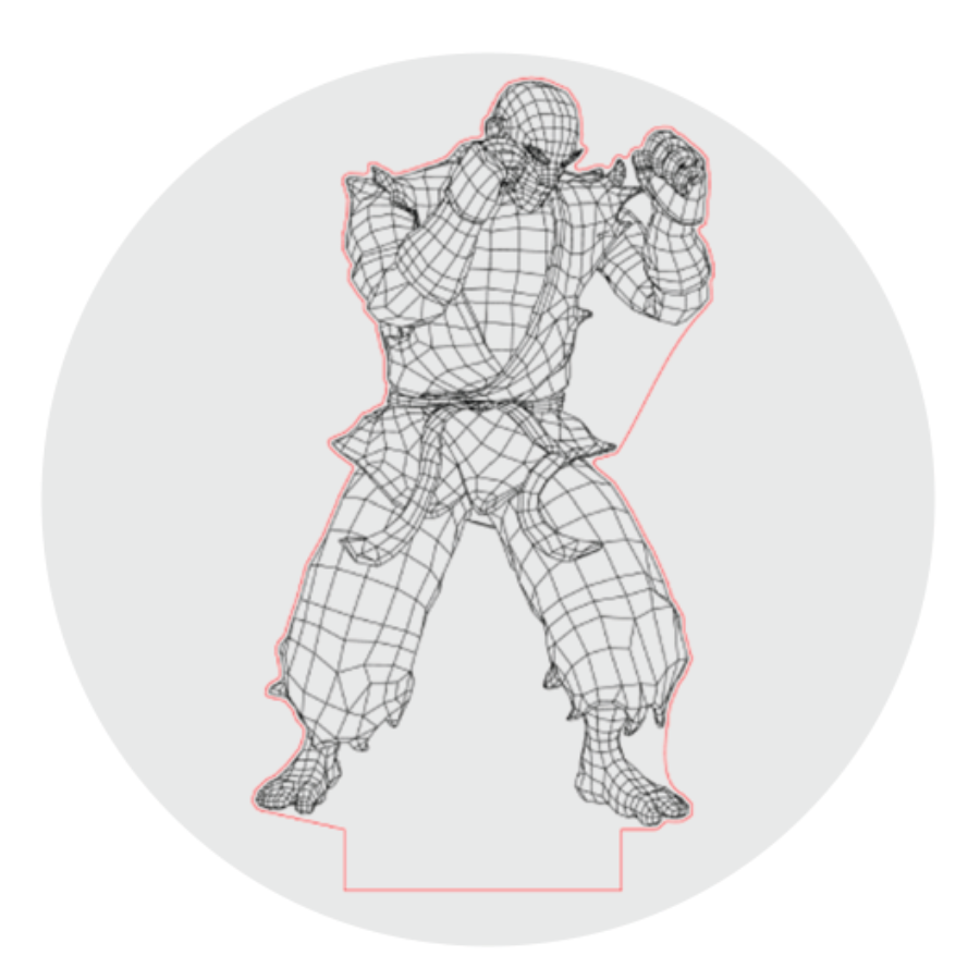 Lámpara 3D Led Arcade Fighter