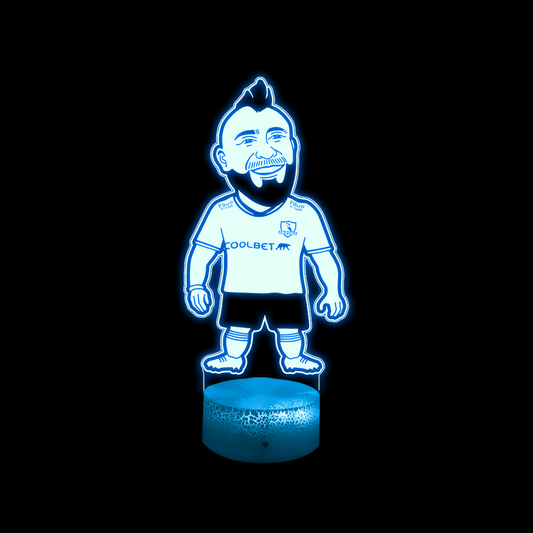 Lámpara De Mesa Arturo Vidal Cabeza Grande Ilusión 3d