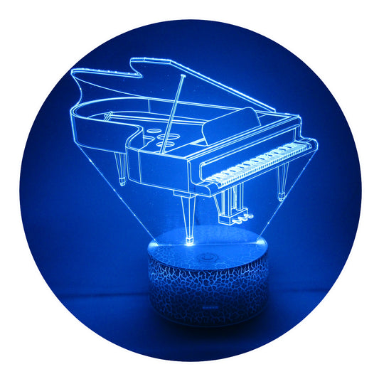 Lámpara 3D Led Piano Clásico