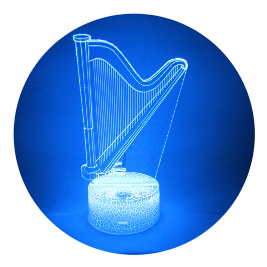 Lámpara 3D Led Arpa Instrumentos Musicales