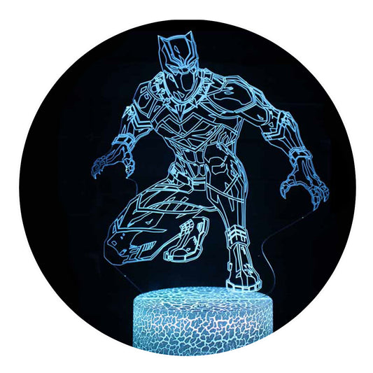 Lámpara 3D Led Pantera Negra Black Phanter