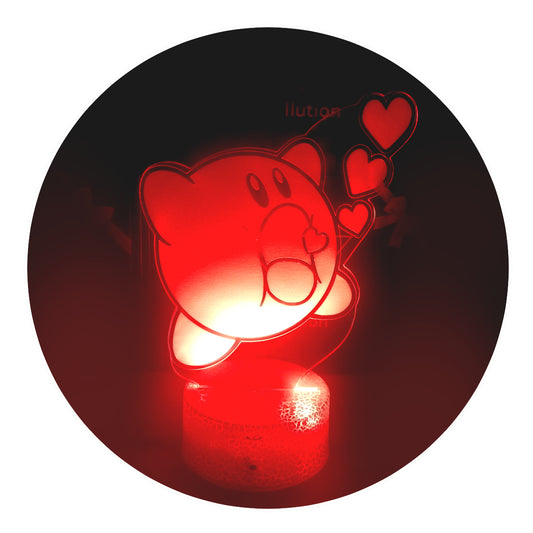 Lámpara 3D Led Kirby Corazones