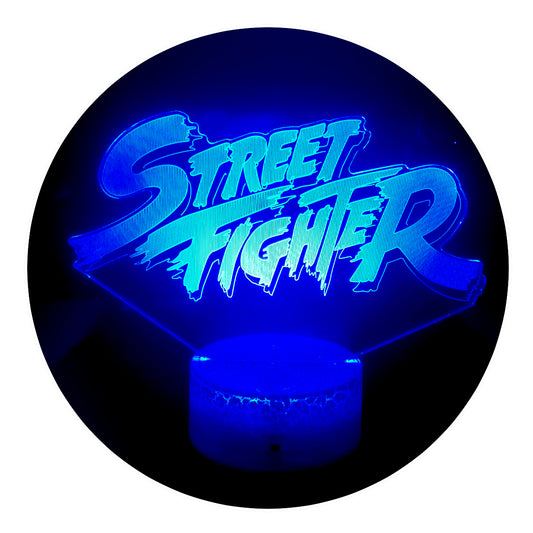 Lámpara 3D Led Street Fighter Emblema