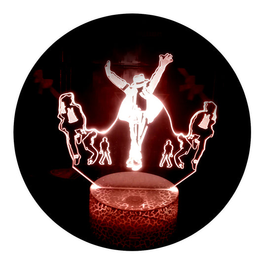 Lámpara 3D Led Michael Jackson Rey del Pop