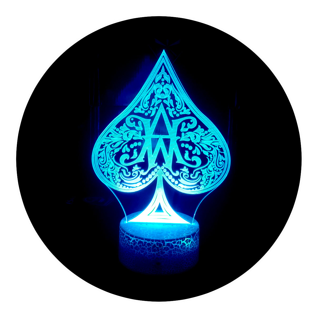 Lámpara 3D Led Pica Naipe Poker