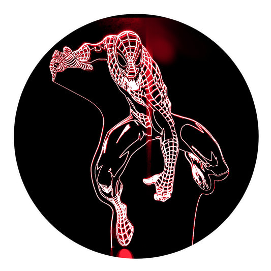 Lámpara 3D Led Spider Man El Hombre Araña