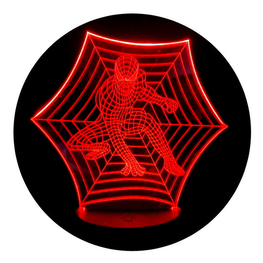 Lámpara 3D Led Spider Man El Hombre Araña 02
