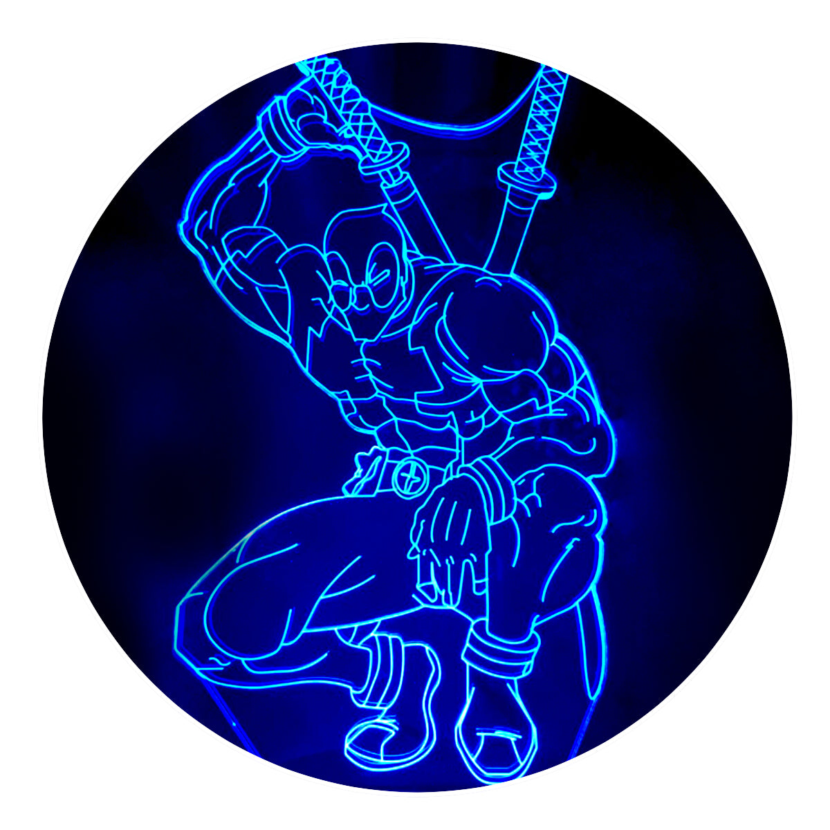 Lámpara 3D Led Deadpool 02