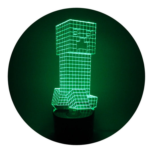 Lámpara 3D Led Creeper Minecraft