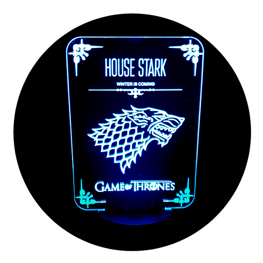 Lámpara 3D Led House Stark Game of Thrones