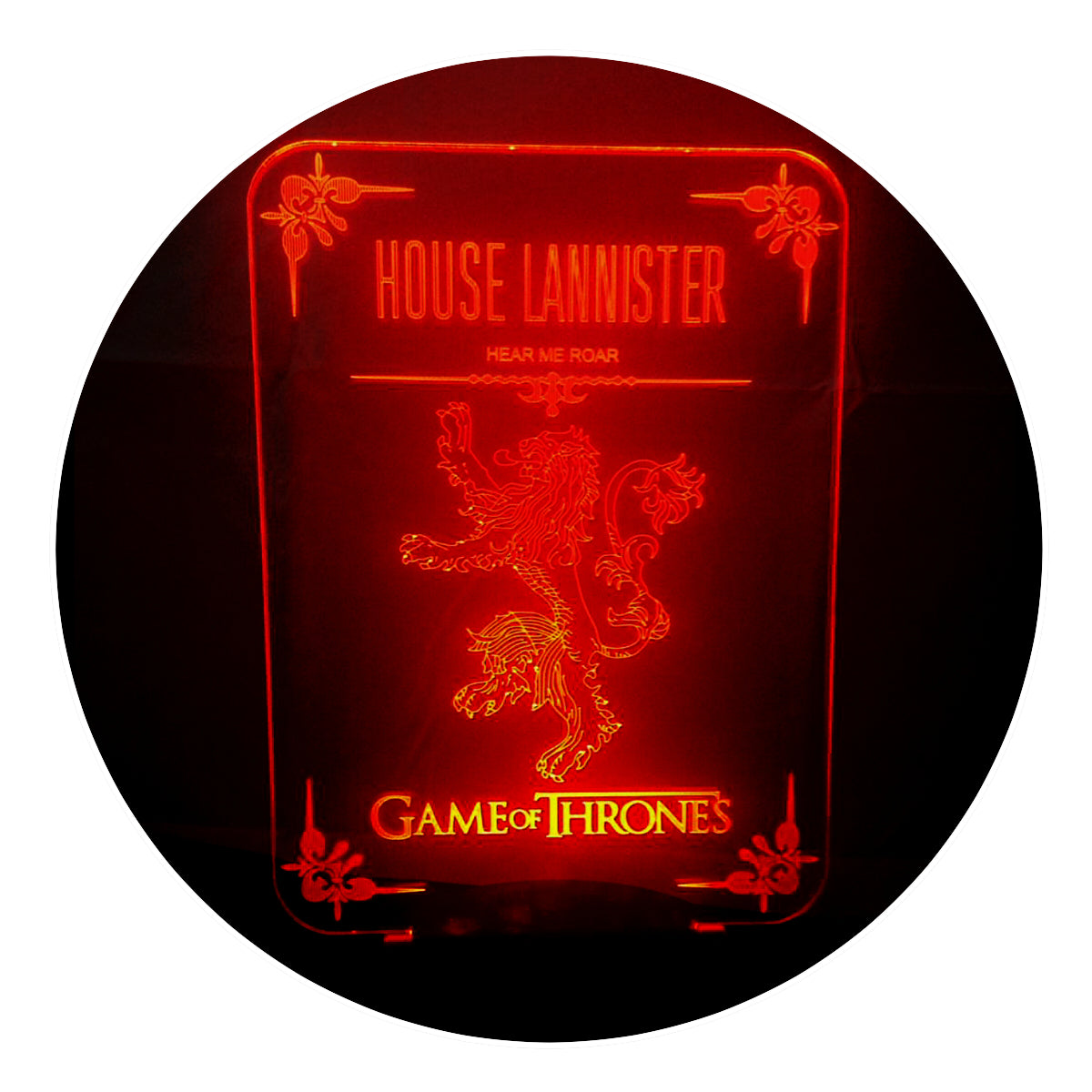 Lámpara 3D Led House Lannister Game of Thrones