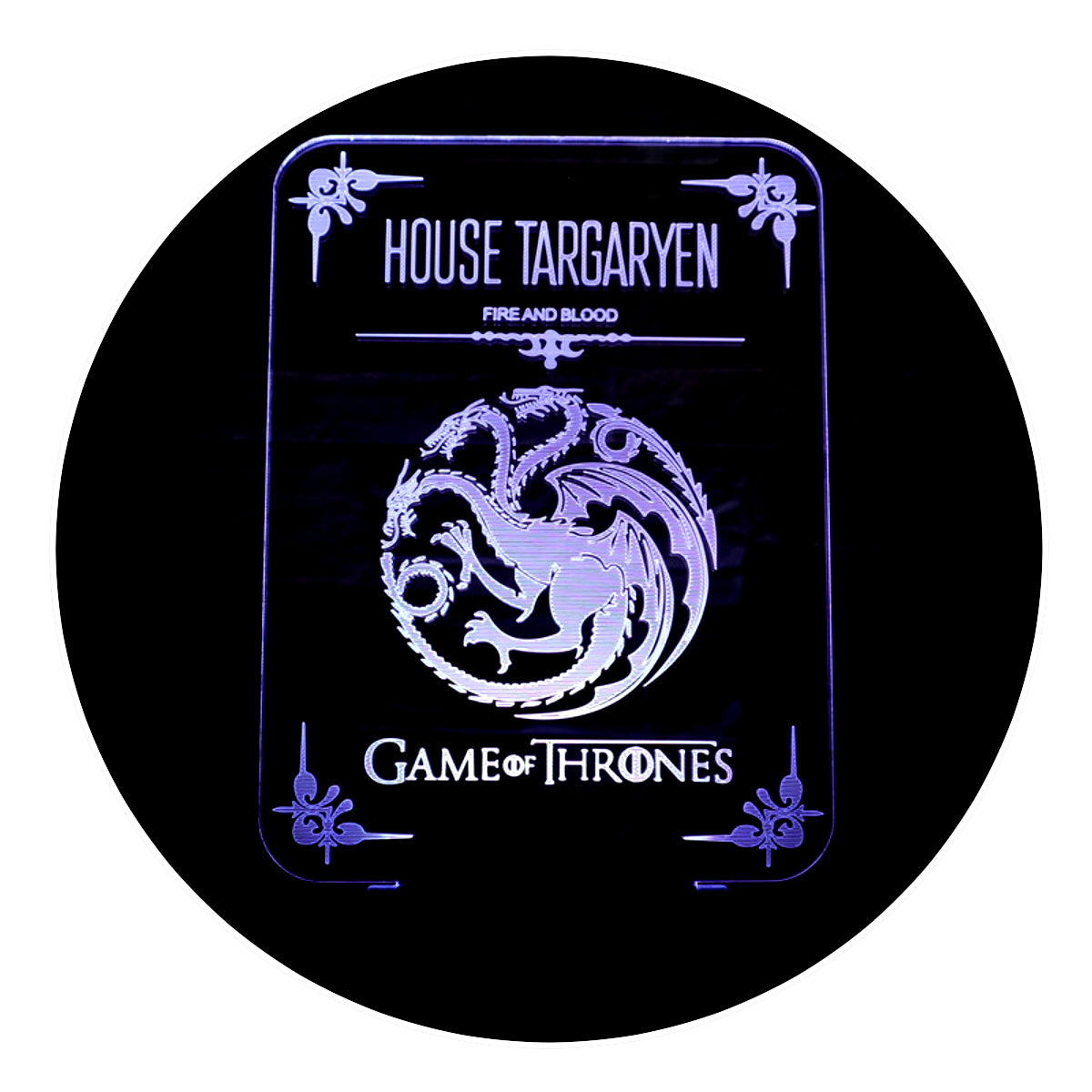Lámpara 3D Led House Targaryen Game of Thrones