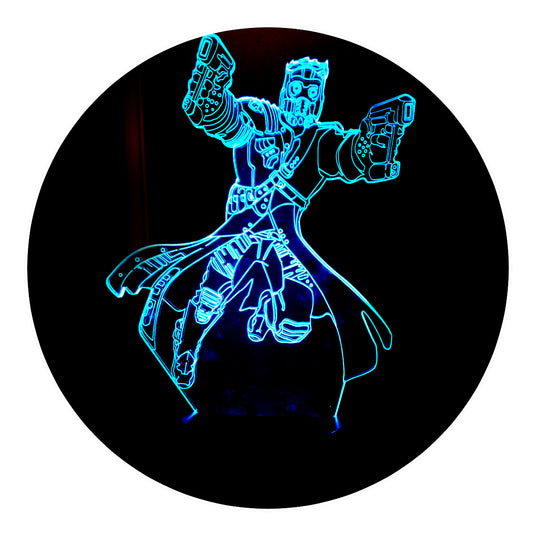Lámpara 3D Led Star Lord Guardianes de la Galaxia