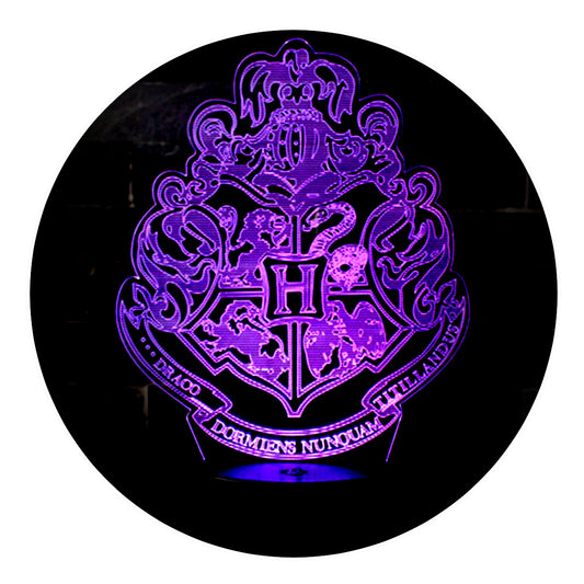 Lámpara 3D Led Colegio Hogwarts de Magia y Hechicería