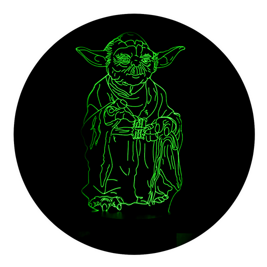 Lámpara 3D Led Maestro Yoda Star Wars