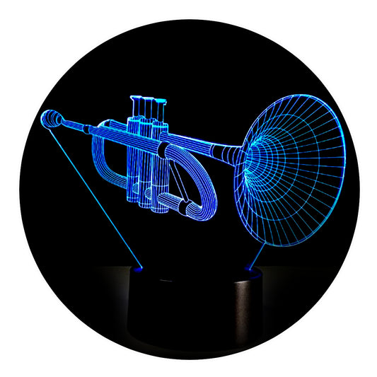 Lámpara 3D Led Trompeta Instrumentos