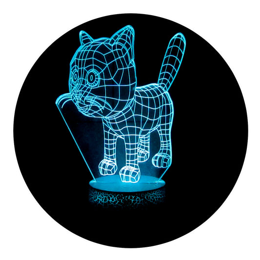 Lámpara 3D Led Gatito Cartoon