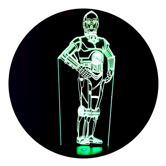 Lámpara 3D Led C3PO Star Wars