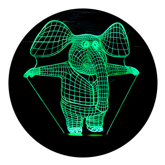 Lámpara 3D Led Cartoon Elefante