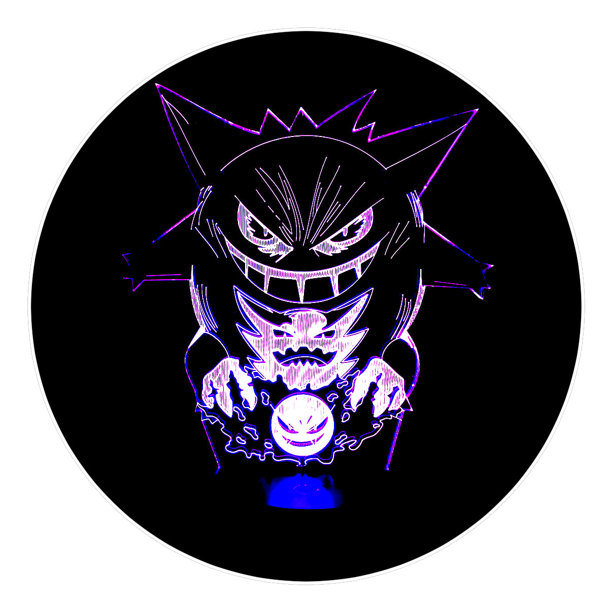 Lámpara 3D Led Gengar, Gastly Y Hunter
