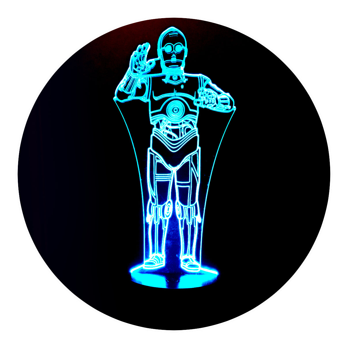 Lámpara 3D Led C3PO Star Wars