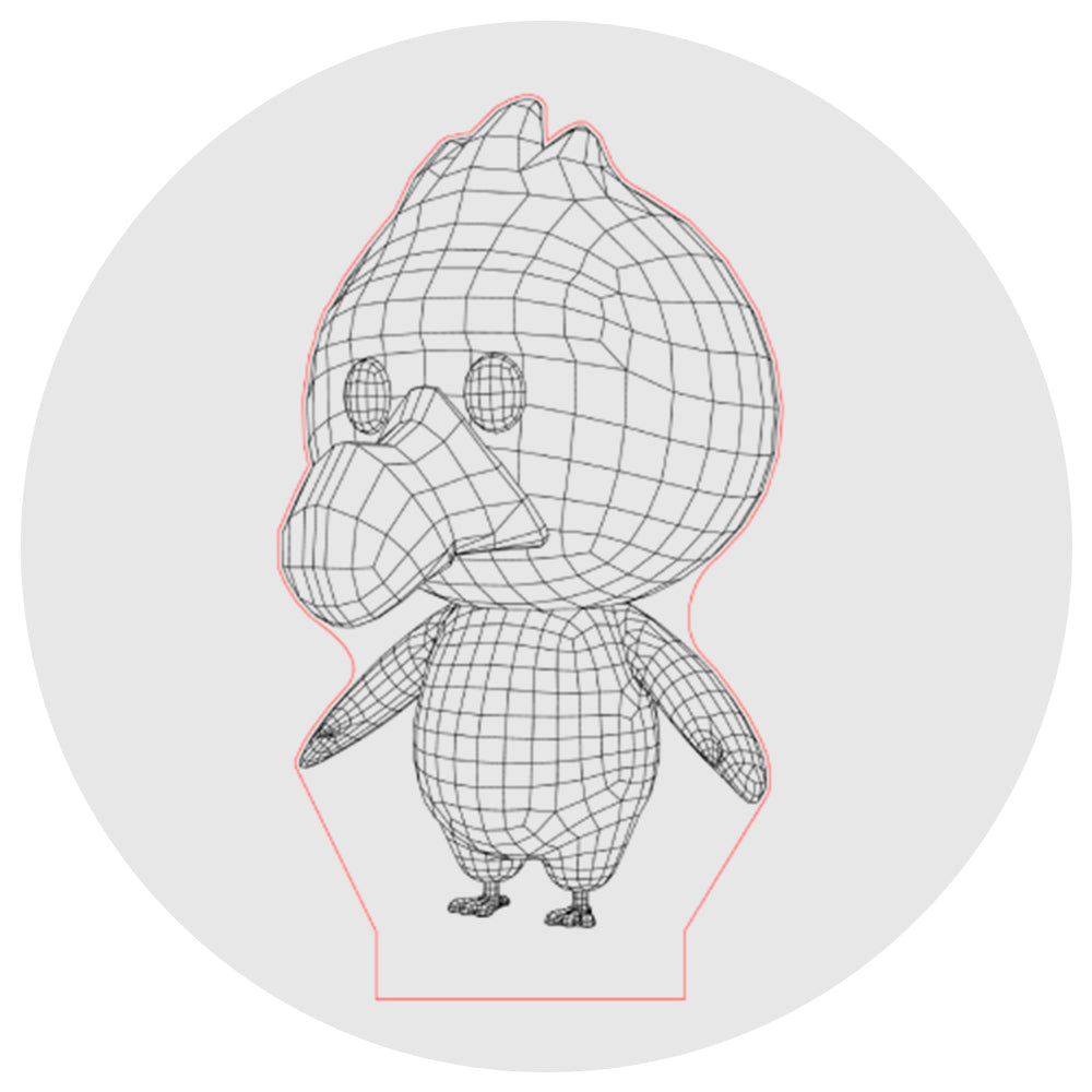 Lámpara 3D Led Cartoon Pollito