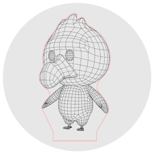 Lámpara 3D Led Cartoon Pollito