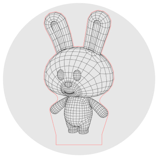 Lámpara 3D Led Cartoon Conejo