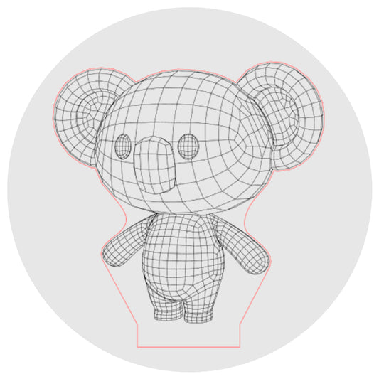 Lámpara 3D Led Cartoon Koala