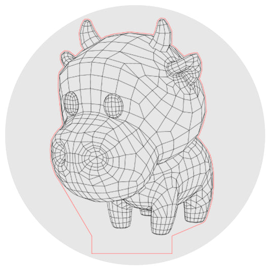 Lámpara 3D Led Cartoon Toro