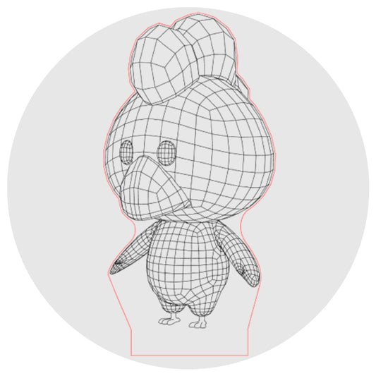Lámpara 3D Led Cartoon Gallina