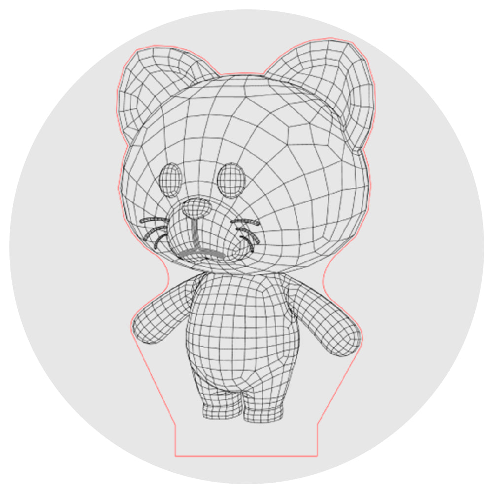 Lámpara 3D Led Gato Cartoon