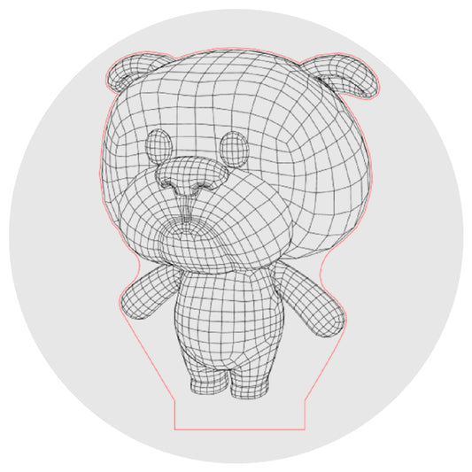 Lámpara 3D Led Bulldog Cartoon